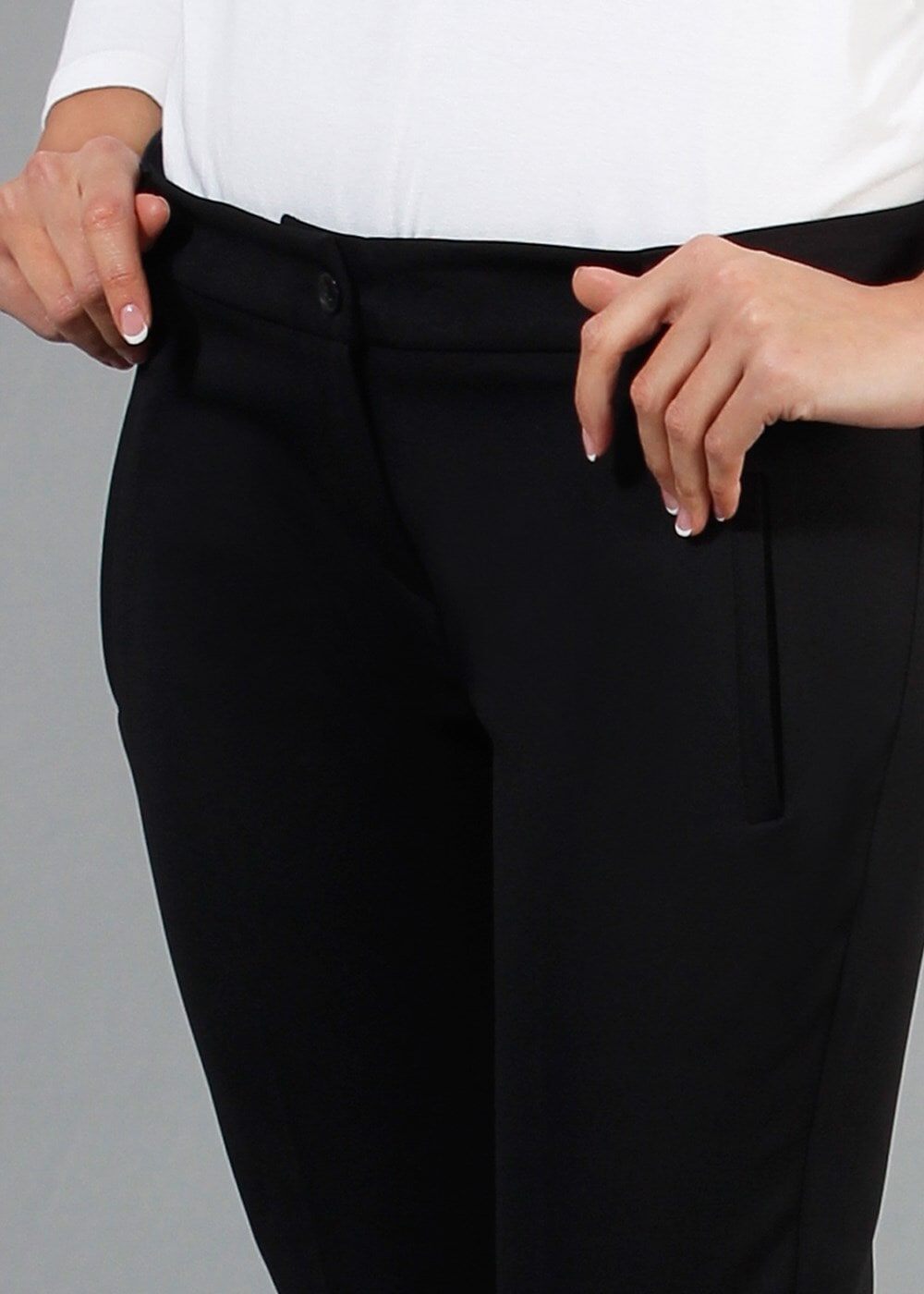 Vêtements hijab NOIR T 1276 Kaside Paça Kısmı Düğmeli Pantolon