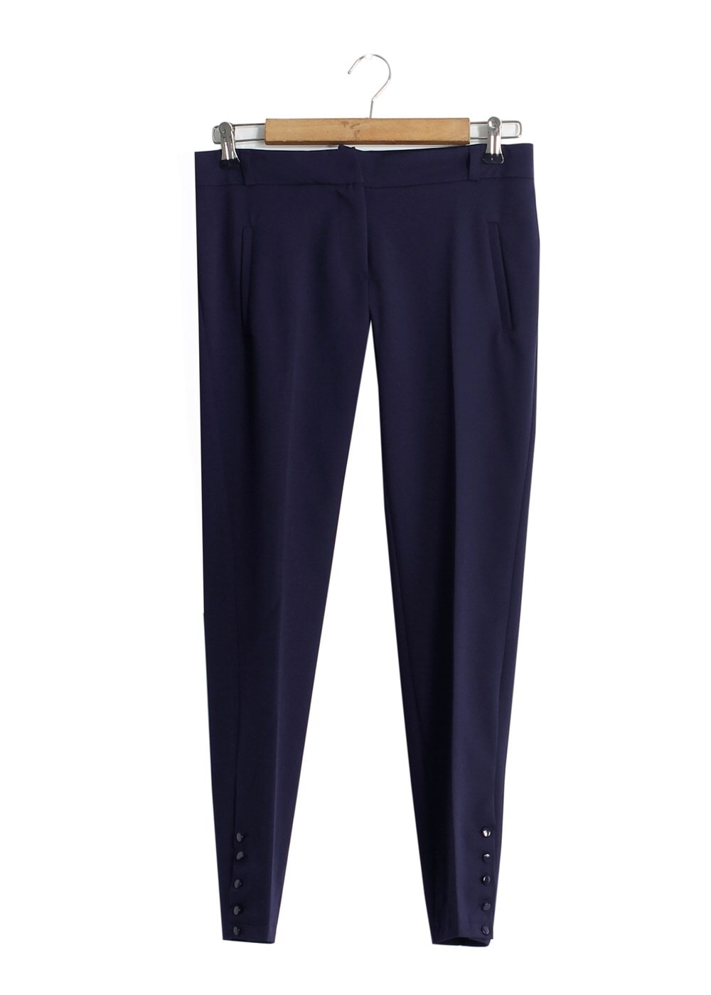 Vêtements hijab BLEU MARINE T 1276 Kaside Paça Kısmı Düğmeli Pantolon