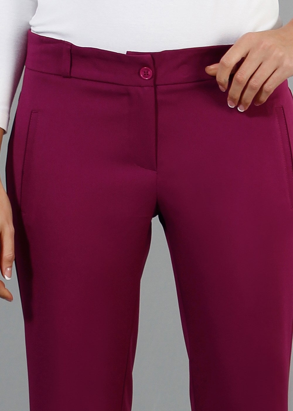 Vêtements hijab POURPRE T 1276 Kaside Paça Kısmı Düğmeli Pantolon