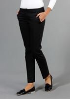 Hijab clothing BLACK T 1280 Kaside Uzun Viskon Pantolon