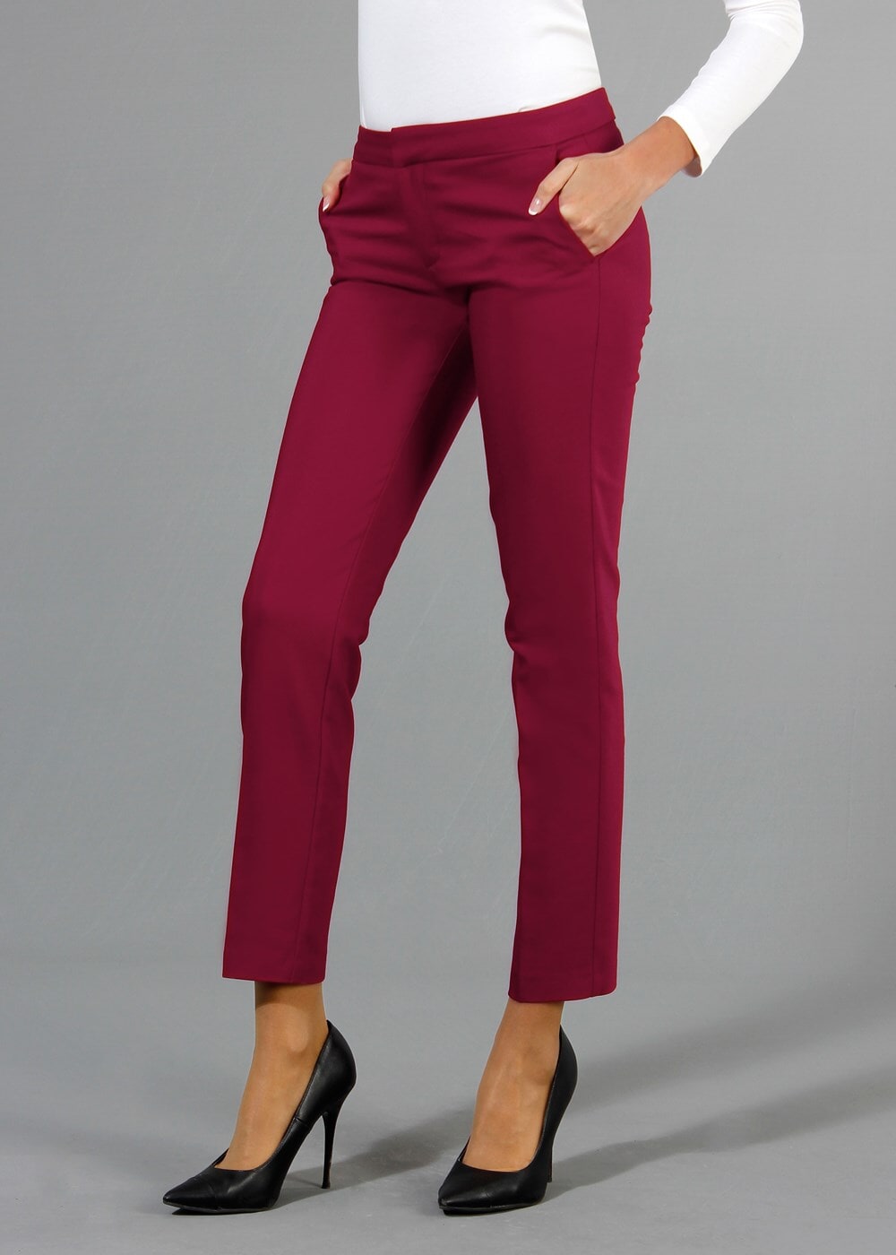 Vêtements hijab ROUGE BORDEAUX T 1280 Kaside Uzun Viskon Pantolon