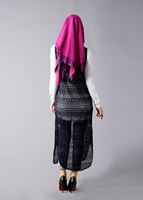 Hijab clothing BLACK T 14012 Quzu Dantel Desenli Tesettür Yelek