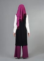 Vêtements hijab NOIR T 14051 Quzu Erkek Yaka Yelek