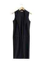 Vêtements hijab NOIR T 14051 Quzu Erkek Yaka Yelek