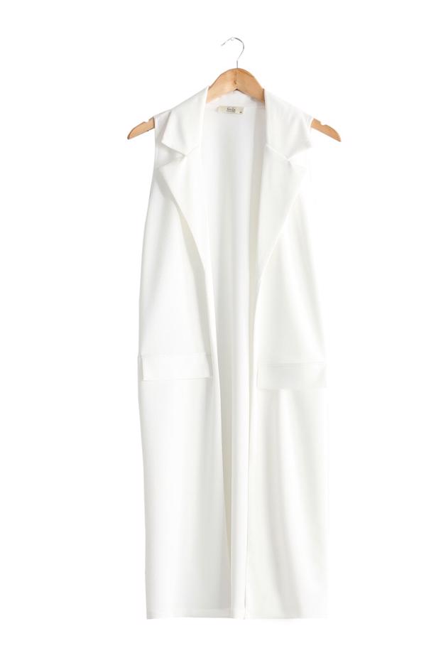 Vêtements hijab  T 14051 Quzu Erkek Yaka Yelek - TRENDTESETTÜR