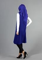 Hijab clothing NAVY BLUE T 14051 Quzu Erkek Yaka Yelek