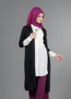 Hijab clothing BLACK CAPRI SLEEVE JACKET 50040 