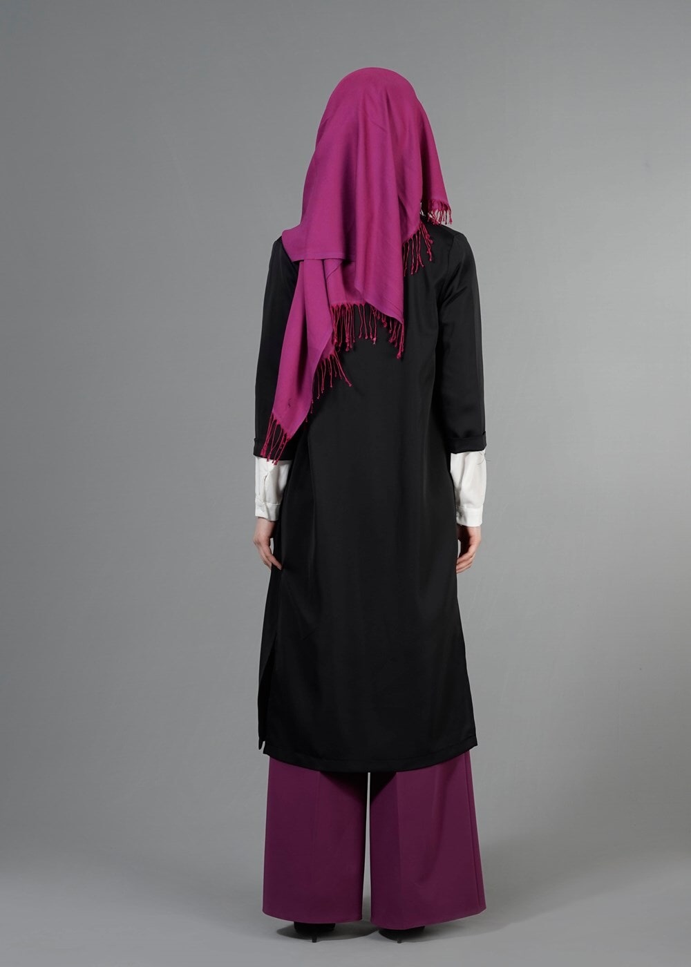 Hijab clothing BLACK CAPRI SLEEVE JACKET 50040 