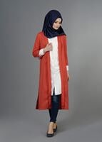 Hijab clothing ORANGE CAPRI SLEEVE JACKET 50040 