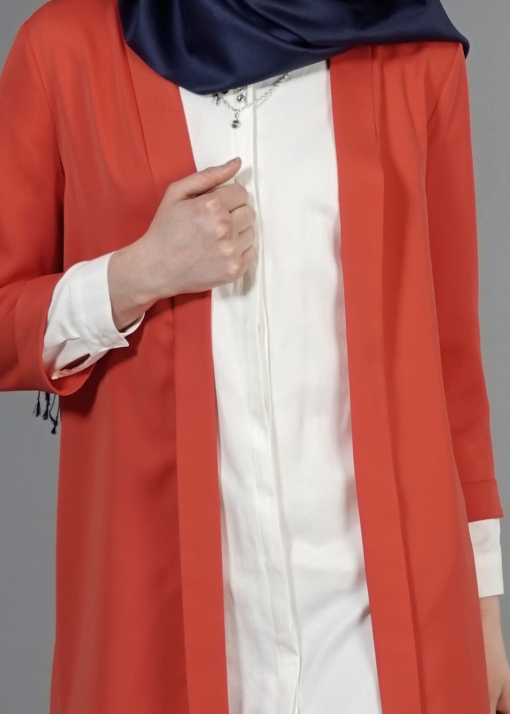 Hijab clothing ORANGE CAPRI SLEEVE JACKET 50040 