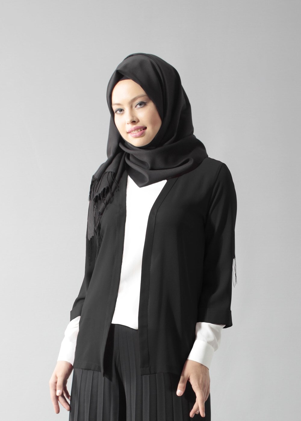 Vêtements hijab NOIR VESTE COURTE SALAS 50049