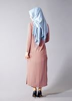 Hijab clothing PINK SLIT DETAIL LONG JACKET 50162 