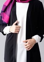 Hijab clothing BLACK TOPPER JACKET WITH SLITS 50217