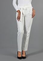 Vêtements hijab CRÈME T 70045 Quzu Yüksek Bel Pileli Pantolon