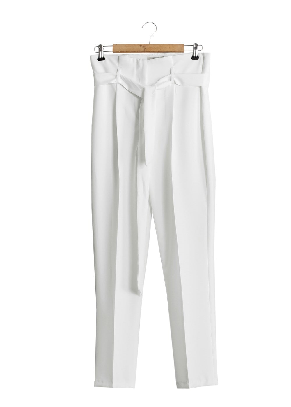 Vêtements hijab CRÈME T 70045 Quzu Yüksek Bel Pileli Pantolon