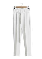 Vêtements hijab CRÈME T 70045 Quzu Yüksek Bel Pileli Pantolon