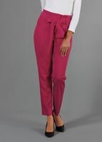Hijab clothing FUCHSIA T 70045 Quzu Yüksek Bel Pileli Pantolon