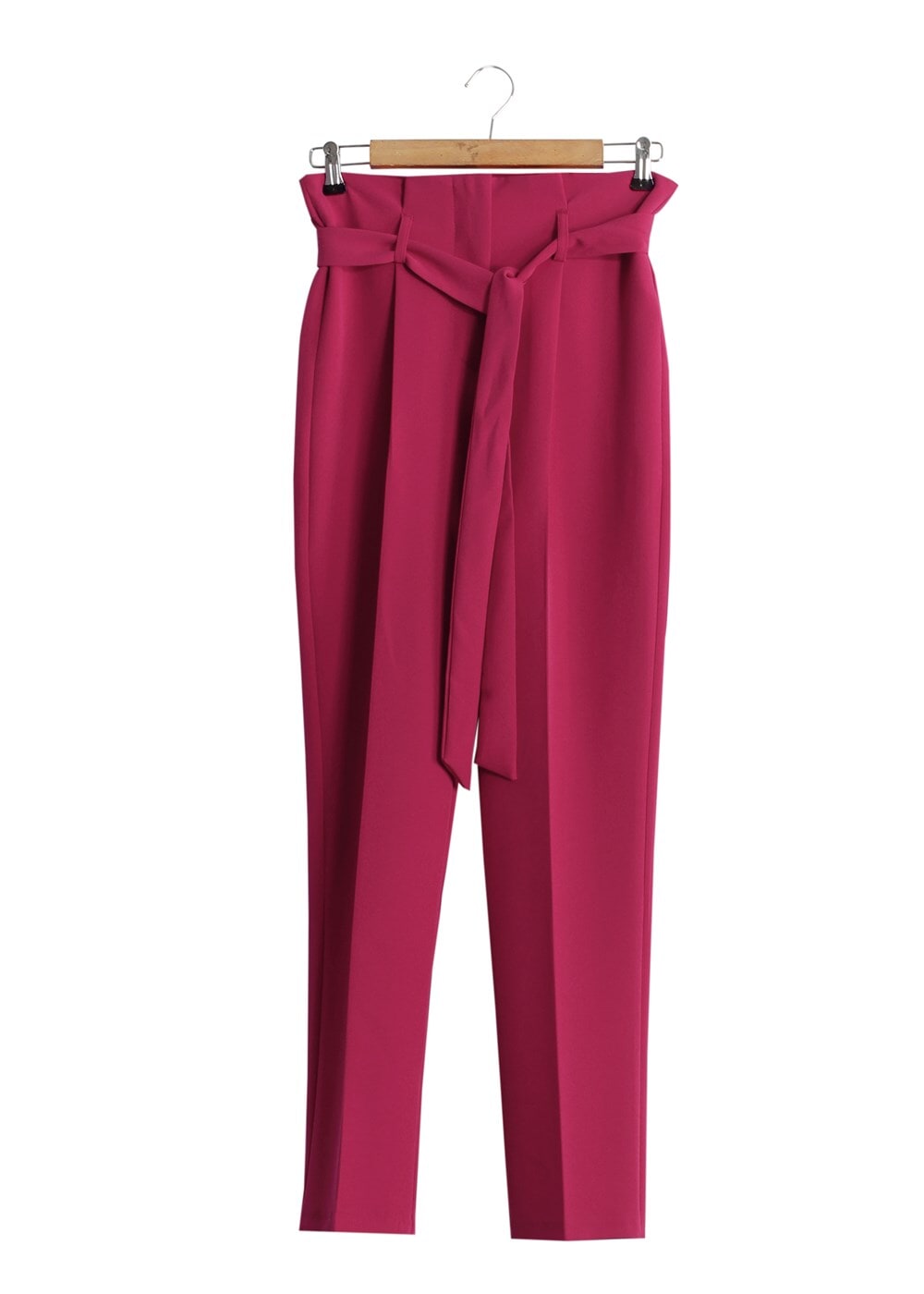 Hijab clothing FUCHSIA T 70045 Quzu Yüksek Bel Pileli Pantolon