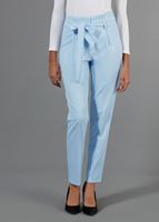 Vêtements hijab BLEU T 70045 Quzu Yüksek Bel Pileli Pantolon