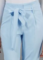 Vêtements hijab BLEU T 70045 Quzu Yüksek Bel Pileli Pantolon