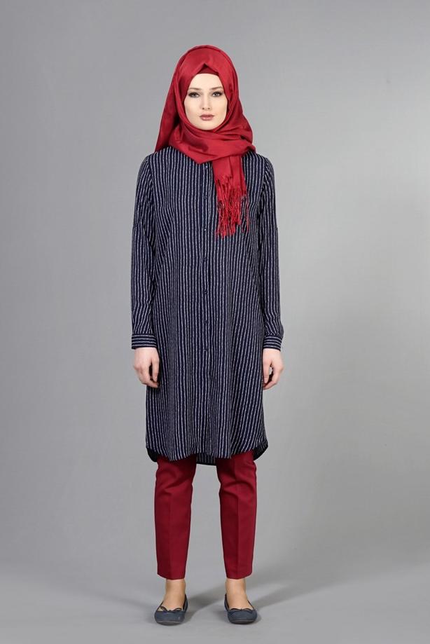 Vêtements hijab  T 3920 Lafaba Uzun Gömlek - TRENDTESETTÜR