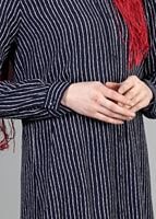 Vêtements hijab BLEU MARINE T 3920 Lafaba Uzun Gömlek