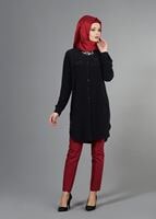 Vêtements hijab NOIR T 3941 Lafaba Cepli Uzun Tunik