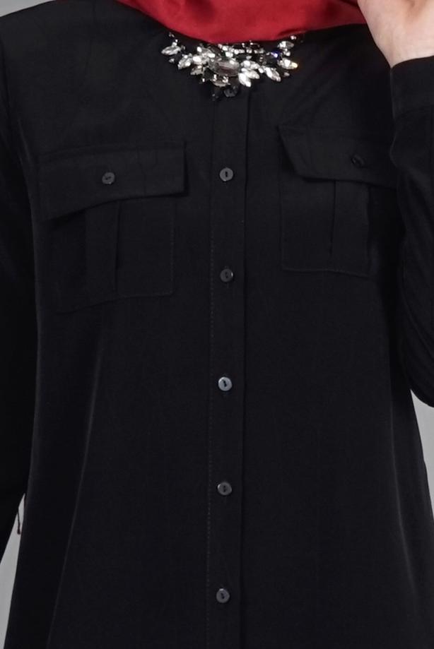 Vêtements hijab  T 3941 Lafaba Cepli Uzun Tunik - TRENDTESETTÜR