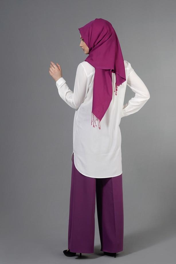 Hijab clothing  T 3941 Lafaba Cepli Uzun Tunik - TRENDTESETTÜR