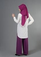 Hijab clothing CREAM T 3941 Lafaba Cepli Uzun Tunik