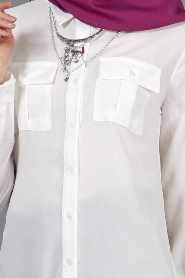 Hijab clothing  T 3941 Lafaba Cepli Uzun Tunik - TRENDTESETTÜR