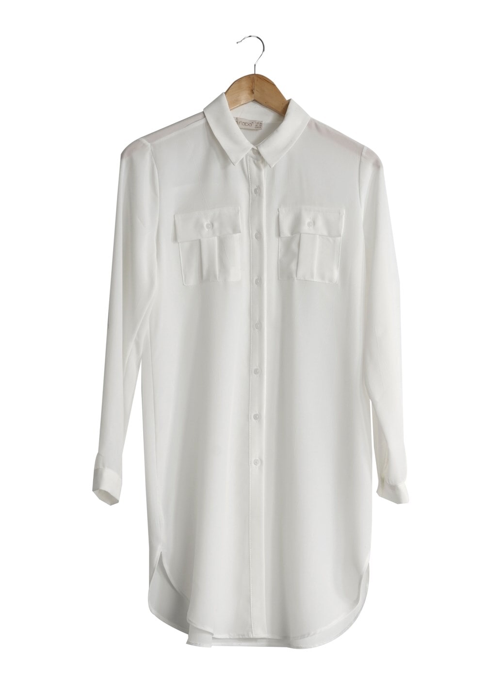 Hijab clothing CREAM T 3941 Lafaba Cepli Uzun Tunik