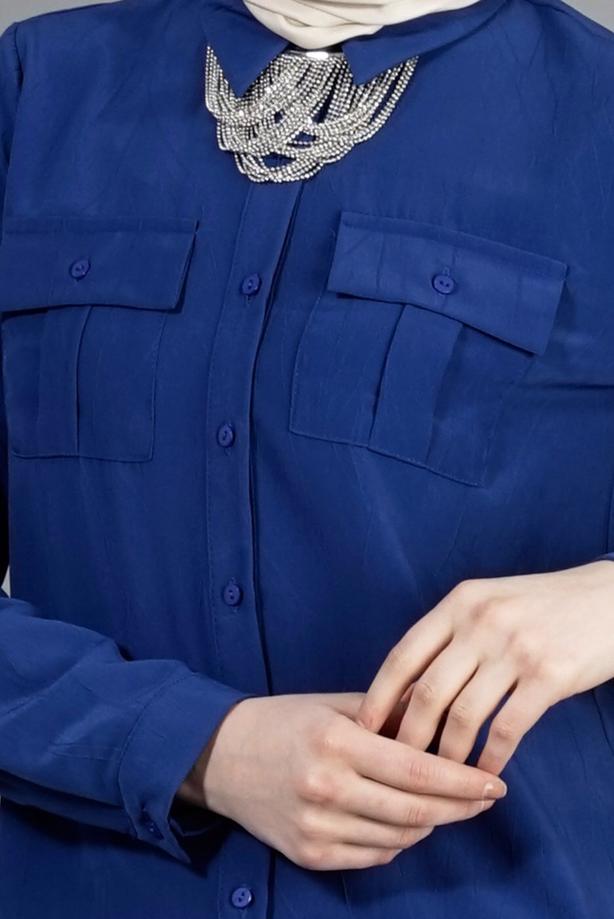 Hijab clothing  T 3941 Lafaba Cepli Uzun Tunik - TRENDTESETTÜR