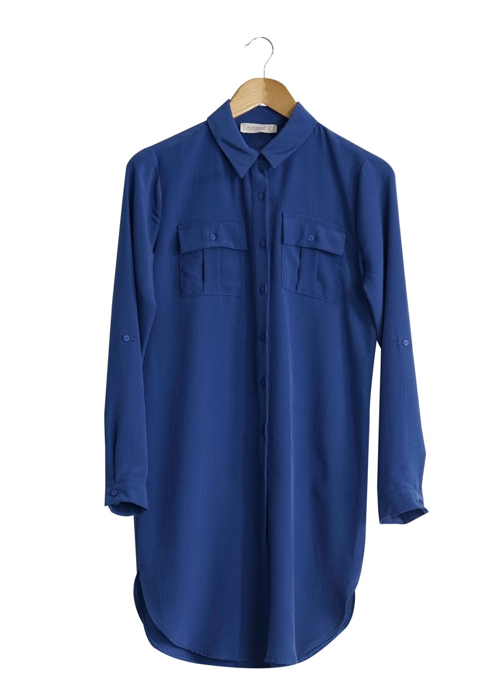 Hijab clothing NAVY BLUE T 3941 Lafaba Cepli Uzun Tunik