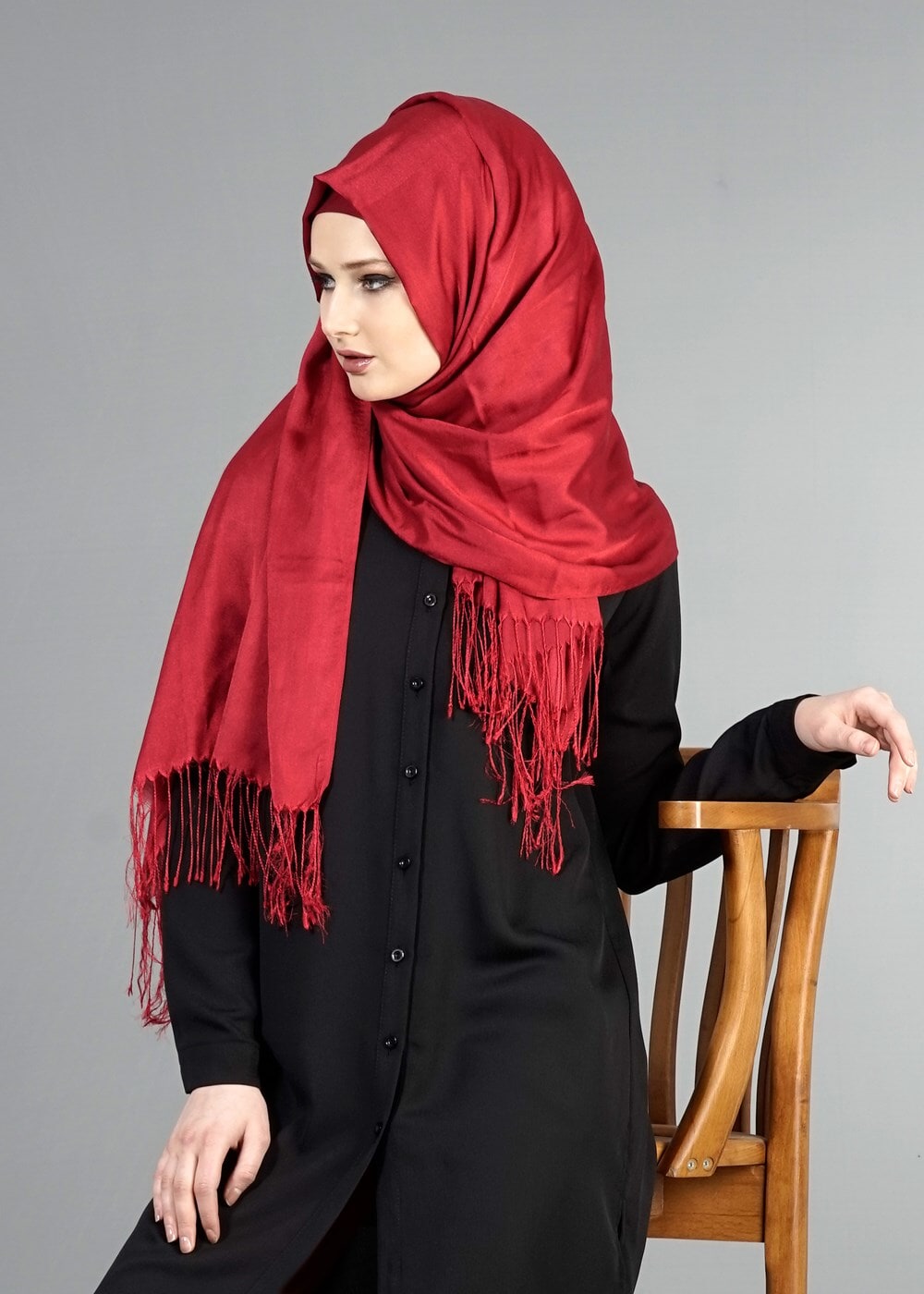 Tesettür giyim SİYAH T 3958 Lafaba Klasik Uzun Tunik