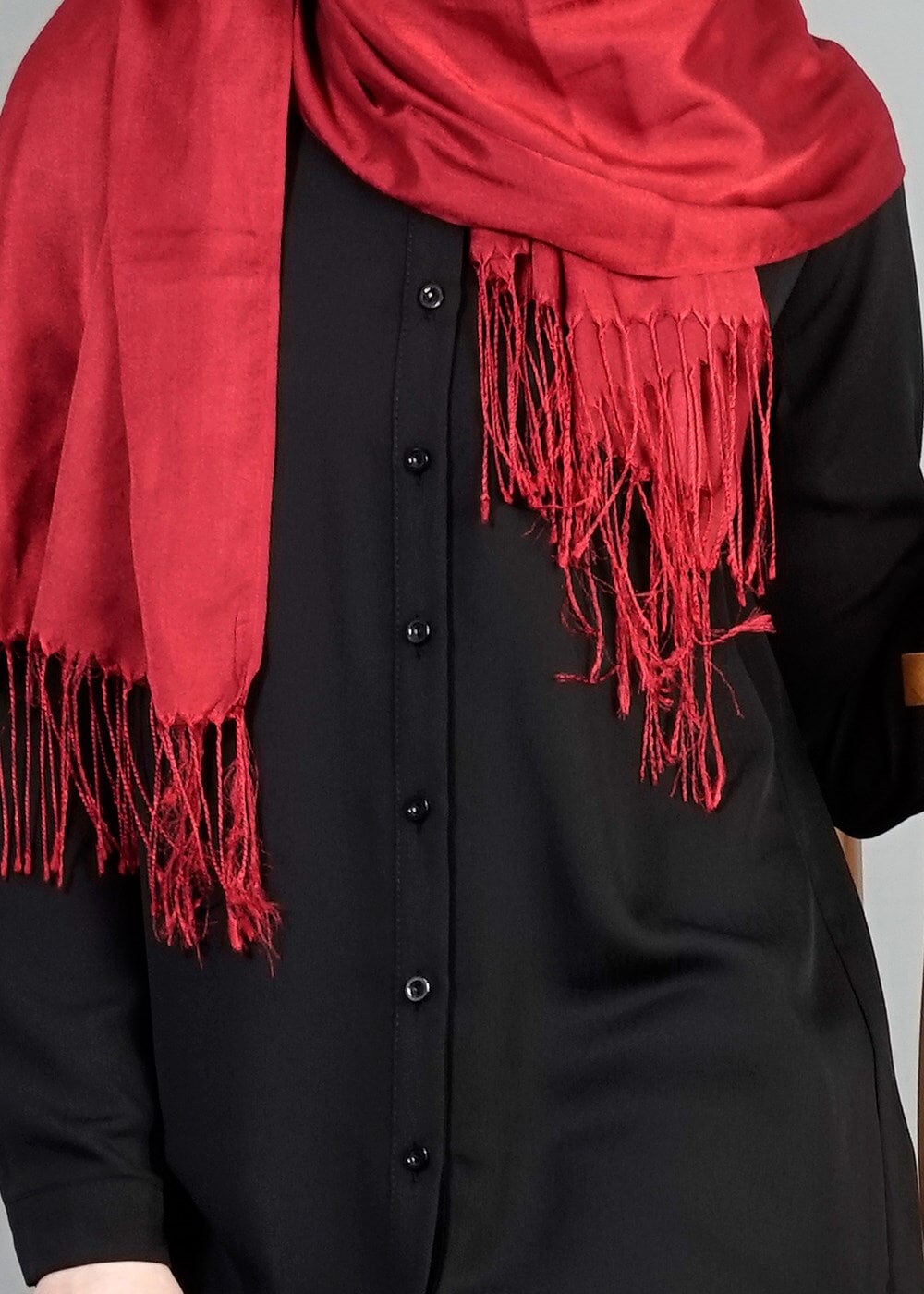 Tesettür giyim SİYAH T 3958 Lafaba Klasik Uzun Tunik