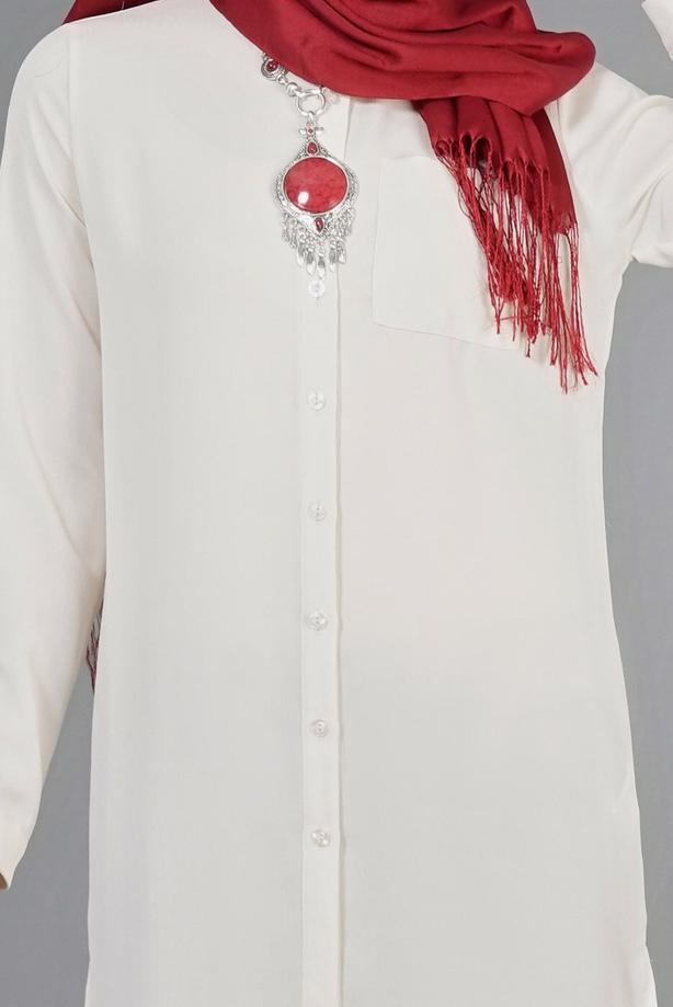 Tesettür giyim  T 3958 Lafaba Klasik Uzun Tunik - TRENDTESETTÜR