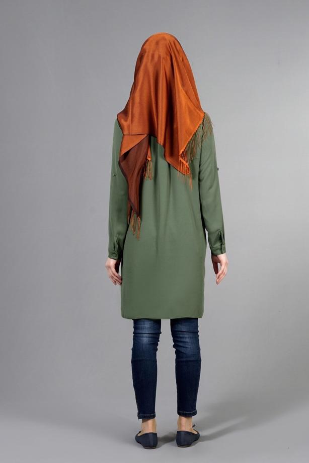 Vêtements hijab  T 3958 Lafaba Klasik Uzun Tunik - TRENDTESETTÜR