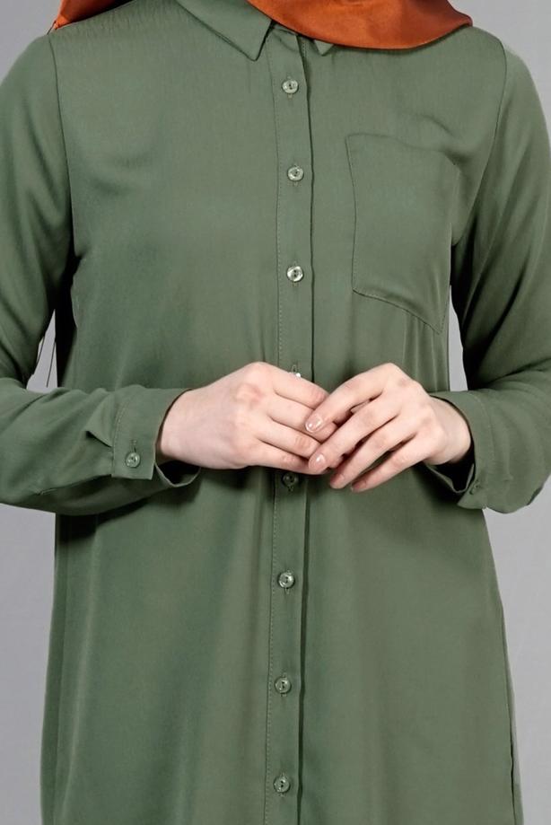 Vêtements hijab  T 3958 Lafaba Klasik Uzun Tunik - TRENDTESETTÜR