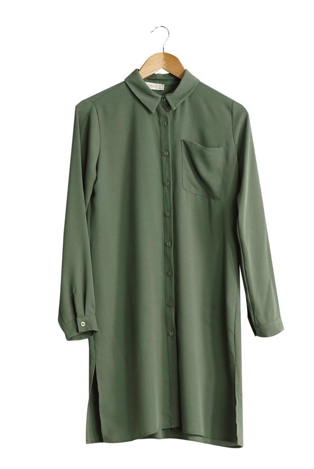 Vêtements hijab  T 3958 Lafaba Klasik Uzun Tunik - TRENDTESETTÜR