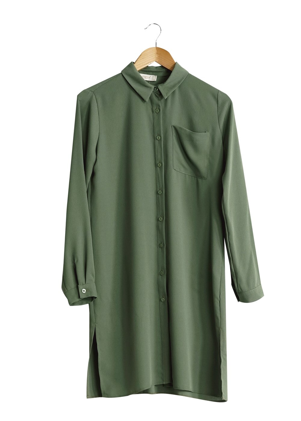 Vêtements hijab KAKI T 3958 Lafaba Klasik Uzun Tunik