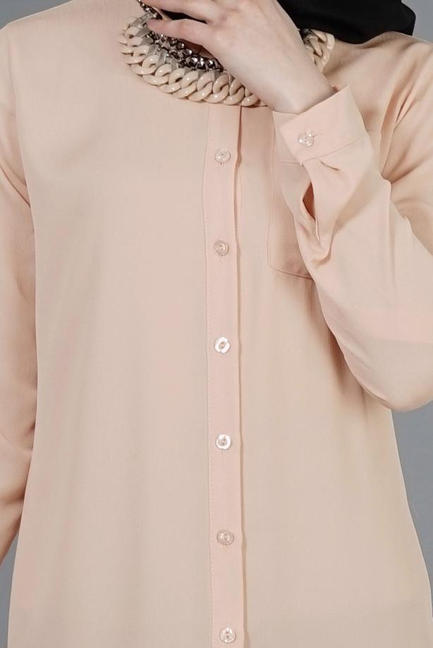 Vêtements hijab  T 3958 Lafaba Klasik Uzun Tunik - TRENDTESETTÜR