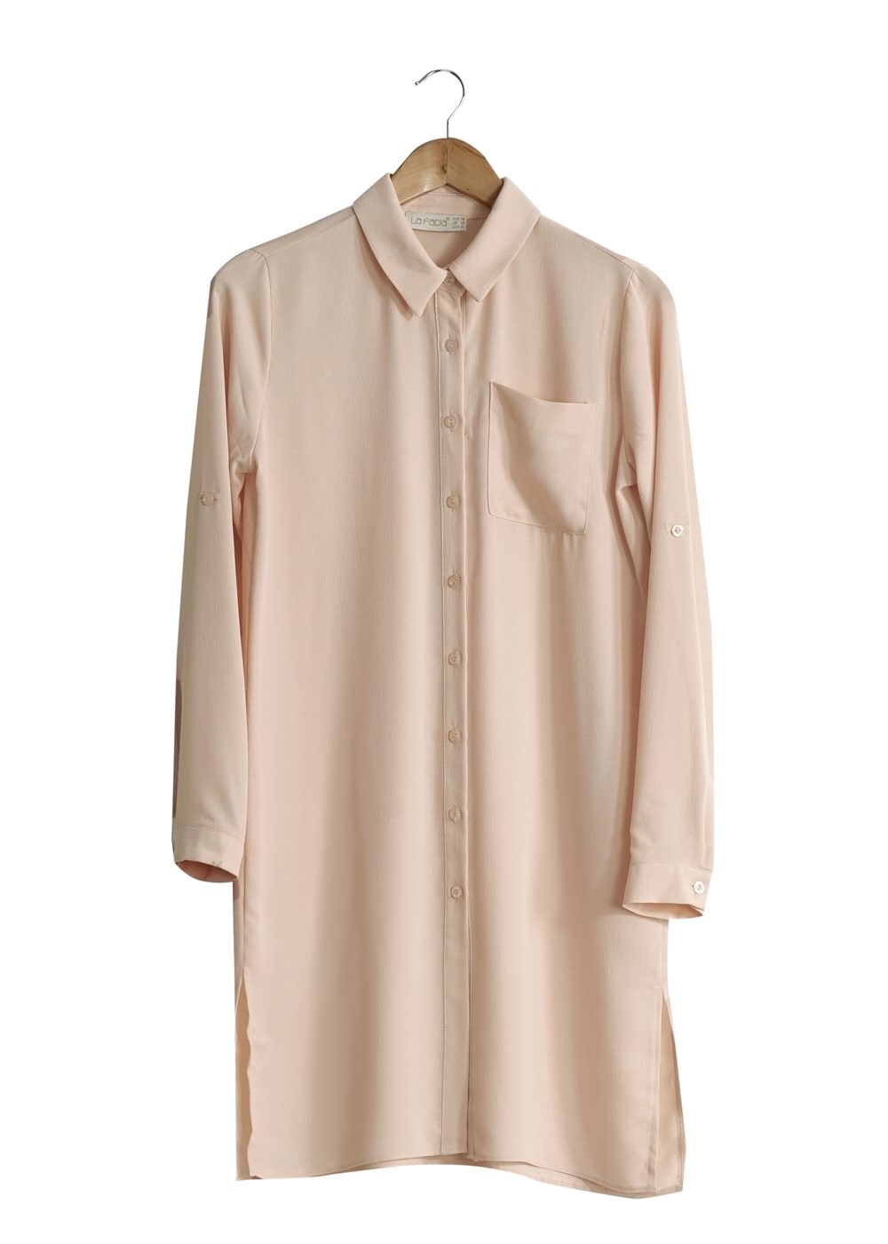 Vêtements hijab POUDRE T 3958 Lafaba Klasik Uzun Tunik