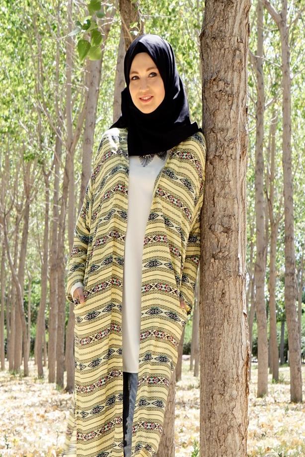 Hijab-Kleidung  T 4119 Lafaba Cepli Ceket - TRENDTESETTÜR
