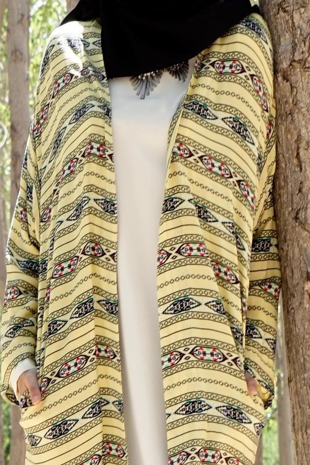 Hijab-Kleidung  T 4119 Lafaba Cepli Ceket - TRENDTESETTÜR