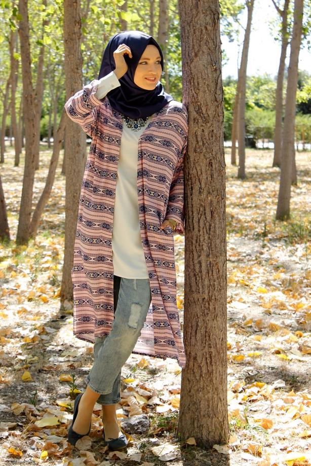 Hijab-Kleidung  T 4119 Lafaba Cepli Ceket - TRENDTESETTÜR