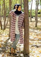 Tesettür giyim PUDRA T 4119 Lafaba Cepli Ceket