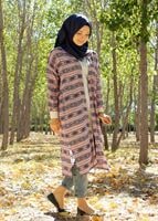 Tesettür giyim PUDRA T 4119 Lafaba Cepli Ceket