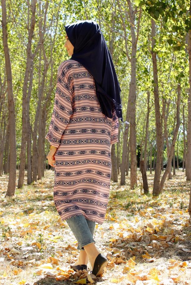 Hijab-Kleidung  T 4119 Lafaba Cepli Ceket - TRENDTESETTÜR