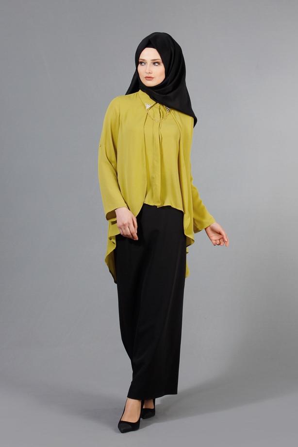 Hijab-Kleidung  T 5162 Lafaba Fermuarlı Dar Etek - TRENDTESETTÜR